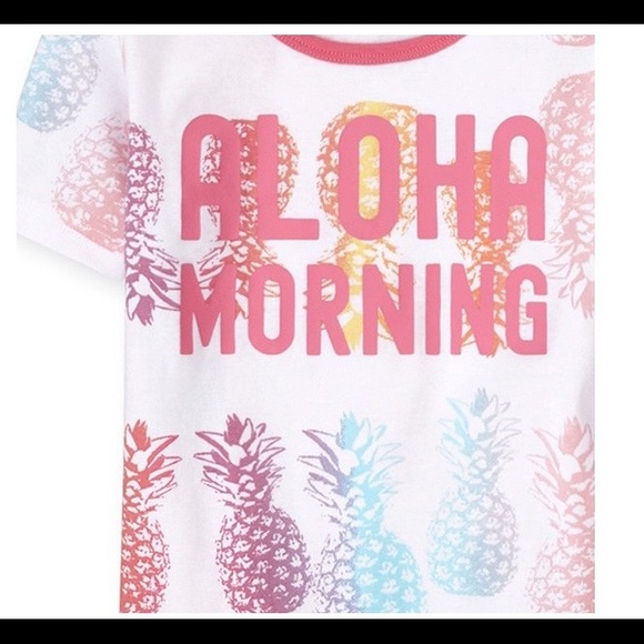 NWT 6x 7 ALOHA pineapple rainbow 4p pajamas childrens place summer easter spring - Picture 2 of 12